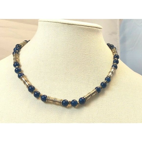 New 17" Choker Necklace Silvertone and color beads choose your color - Picture 6 of 10